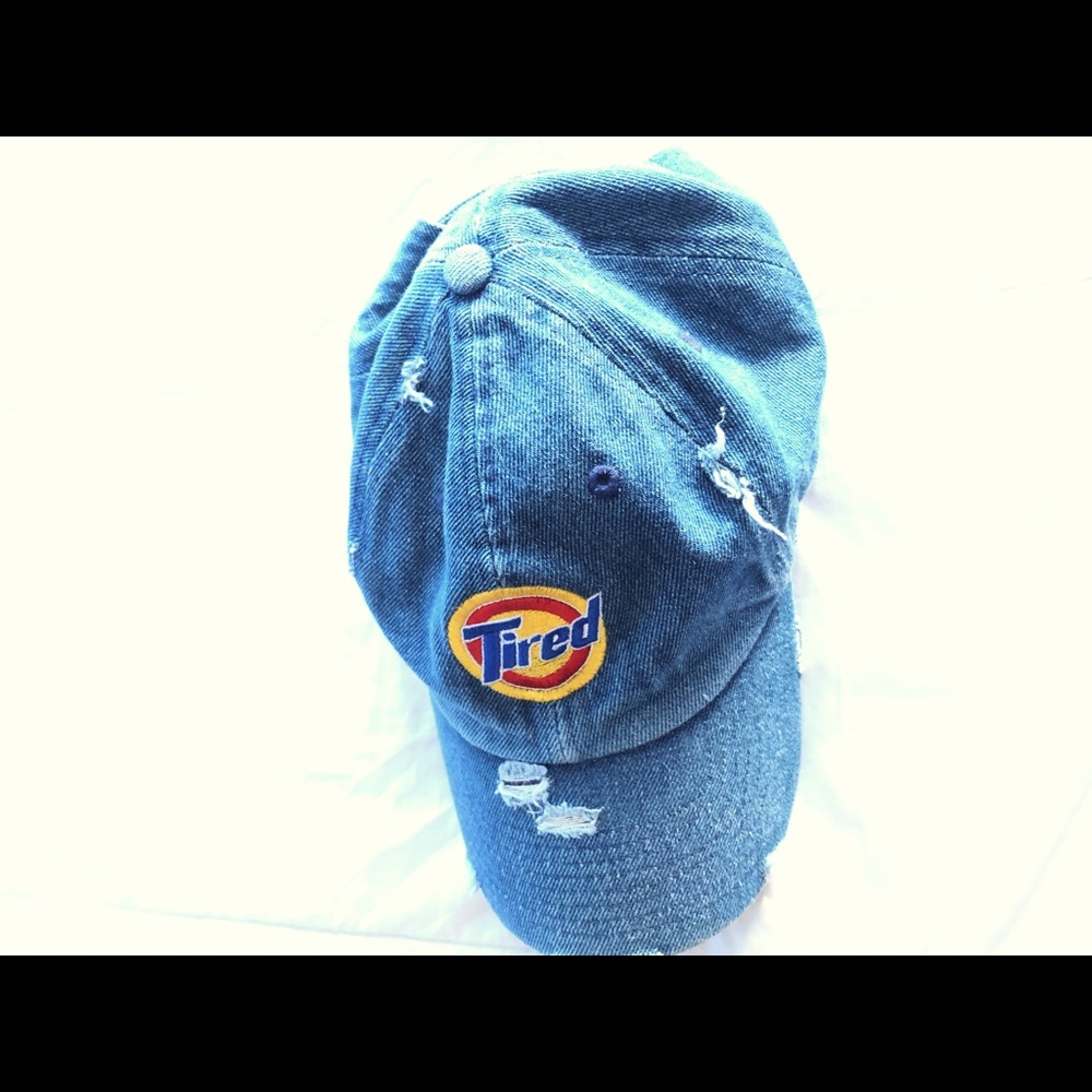 “Tired” adjustable denim cap 🧢